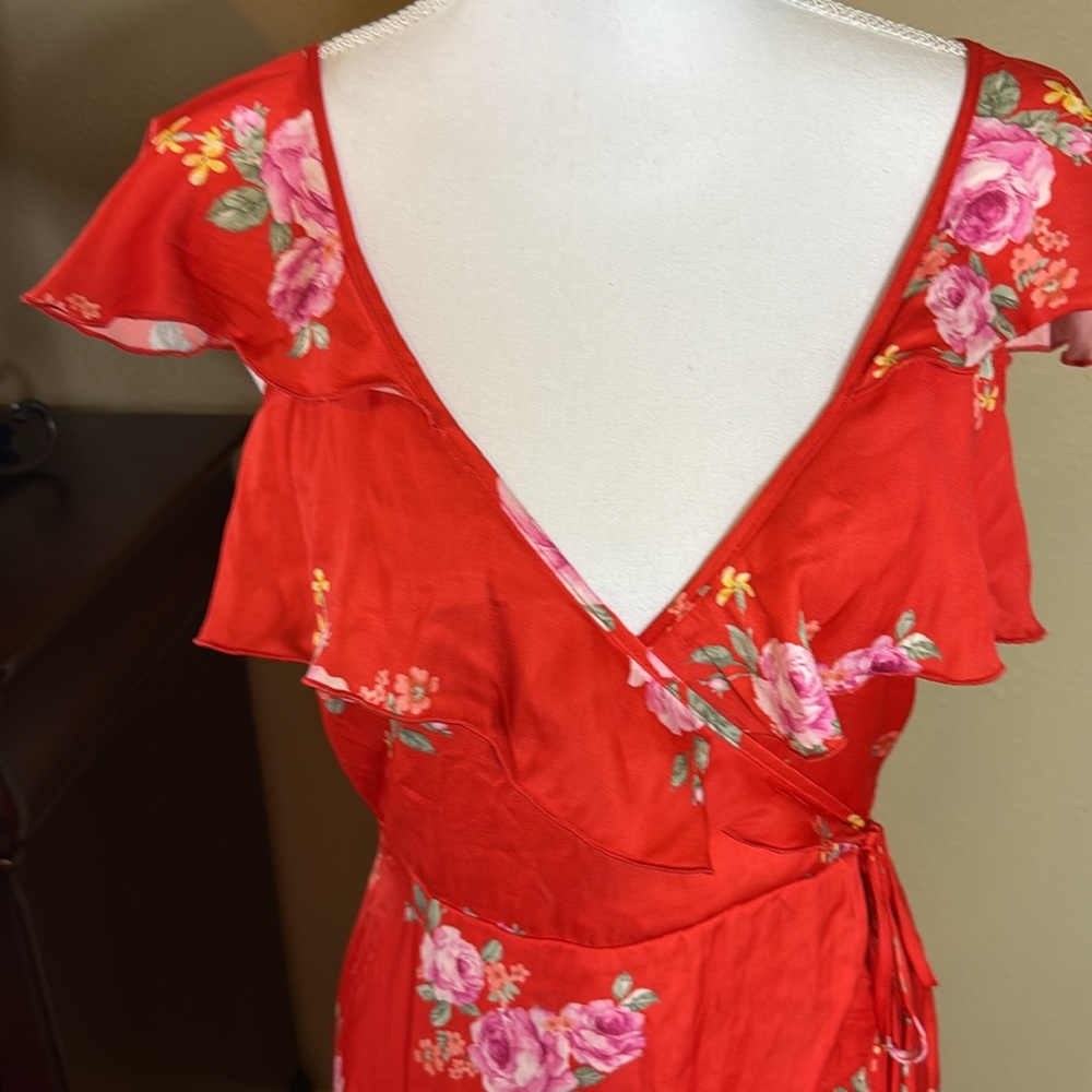Altar'd State Red High-Low Ruffled Sundress size medium - Picture 7 of 10